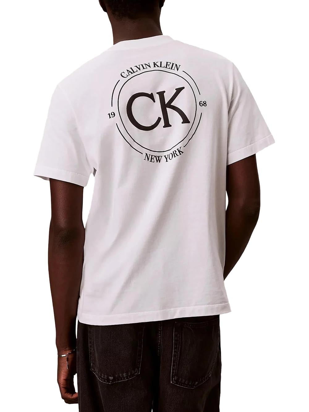 Calvin Klein Jeans T-shirt Uomo Lv04re825g Bianco