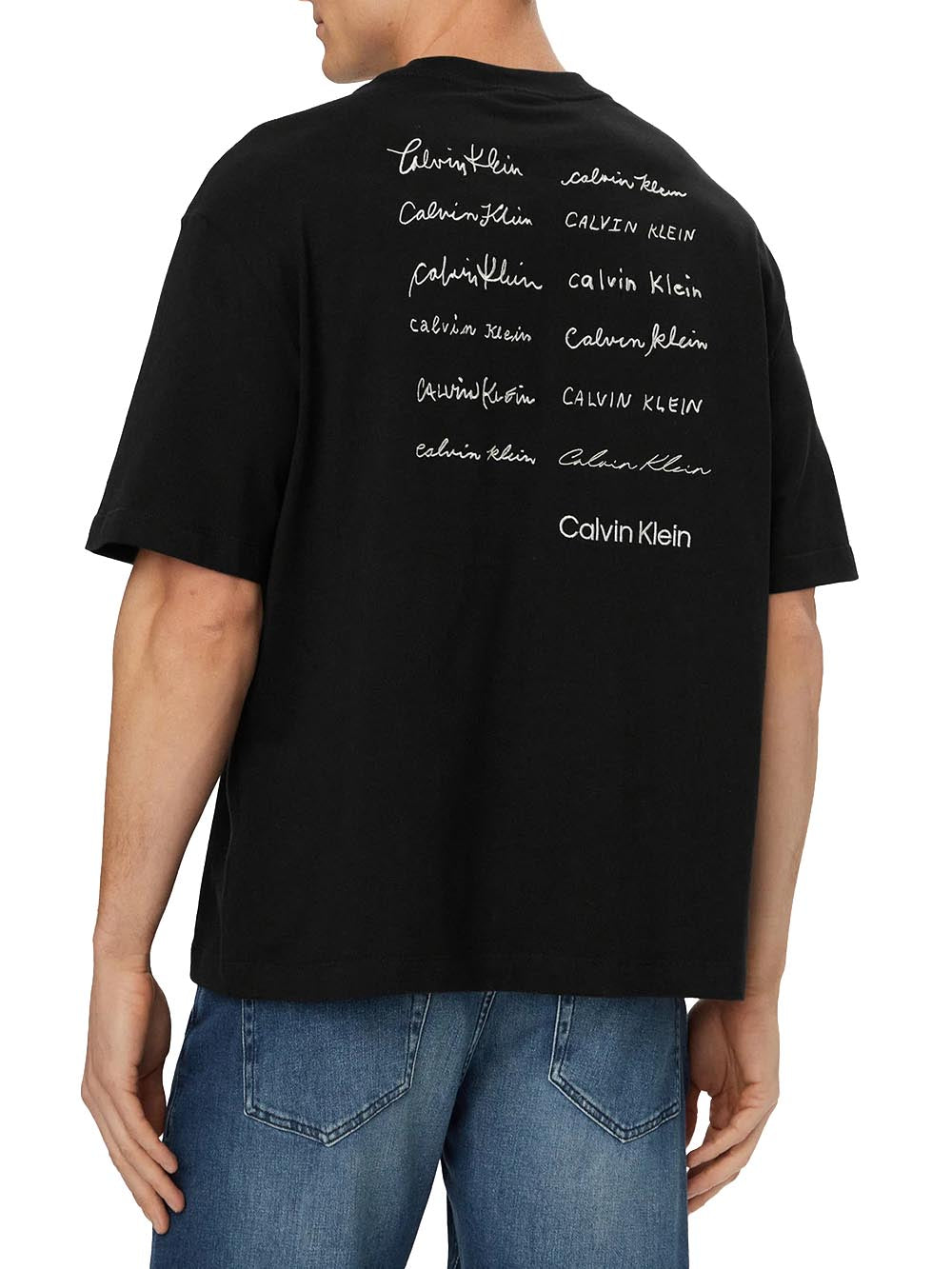 Calvin Klein Jeans T-shirt Uomo Lv04re828g Nero