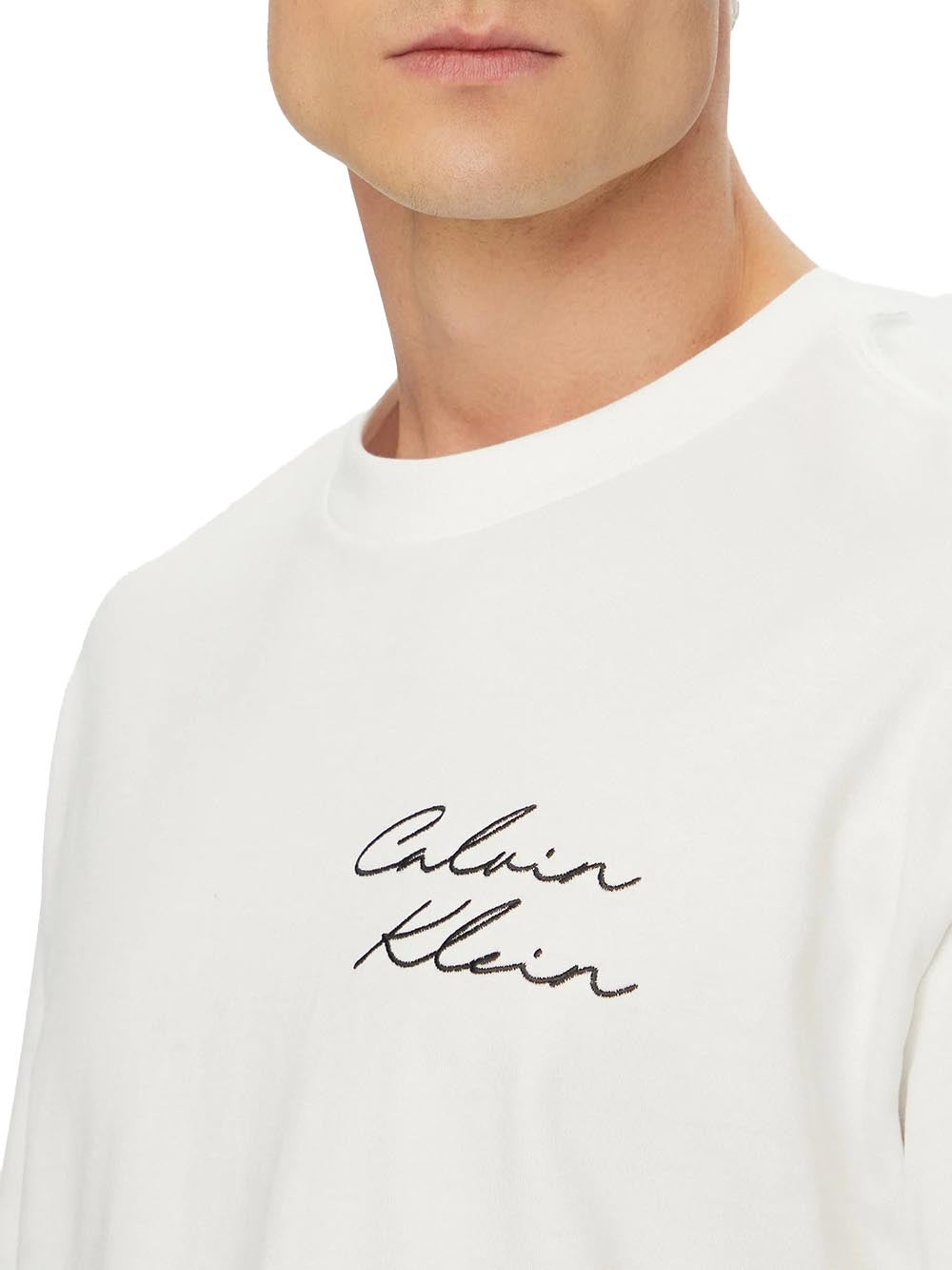 Calvin Klein Jeans T-shirt Uomo Lv04re828g Bianco