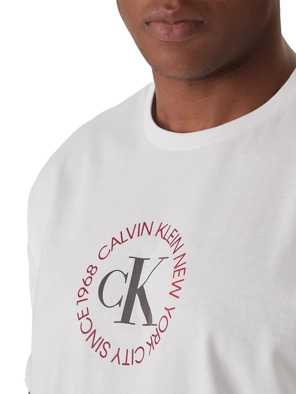Calvin Klein Jeans T-shirt Uomo Lv14re816g Bianco