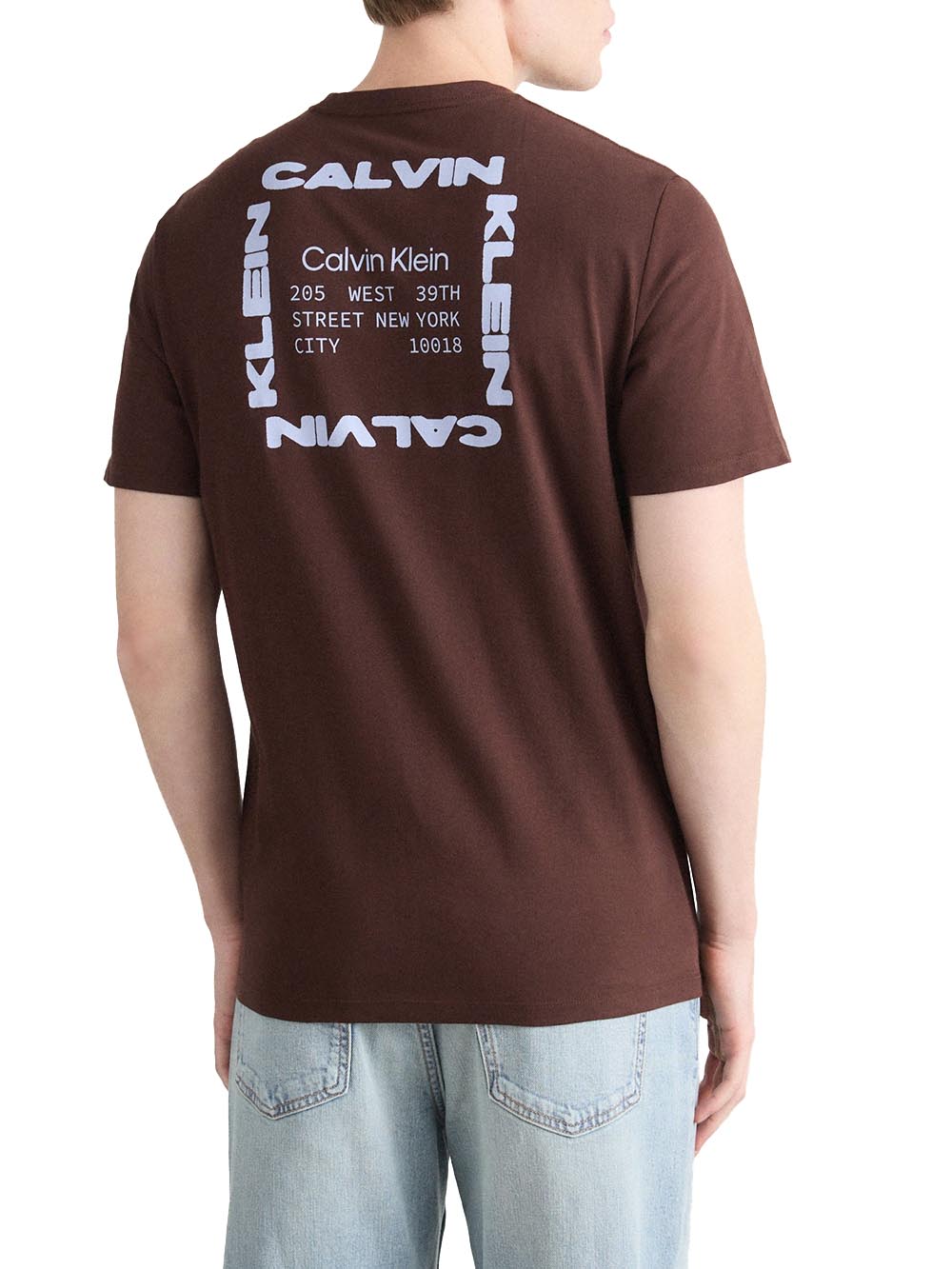 Calvin Klein Jeans T-shirt Uomo Lv14re830g Marrone