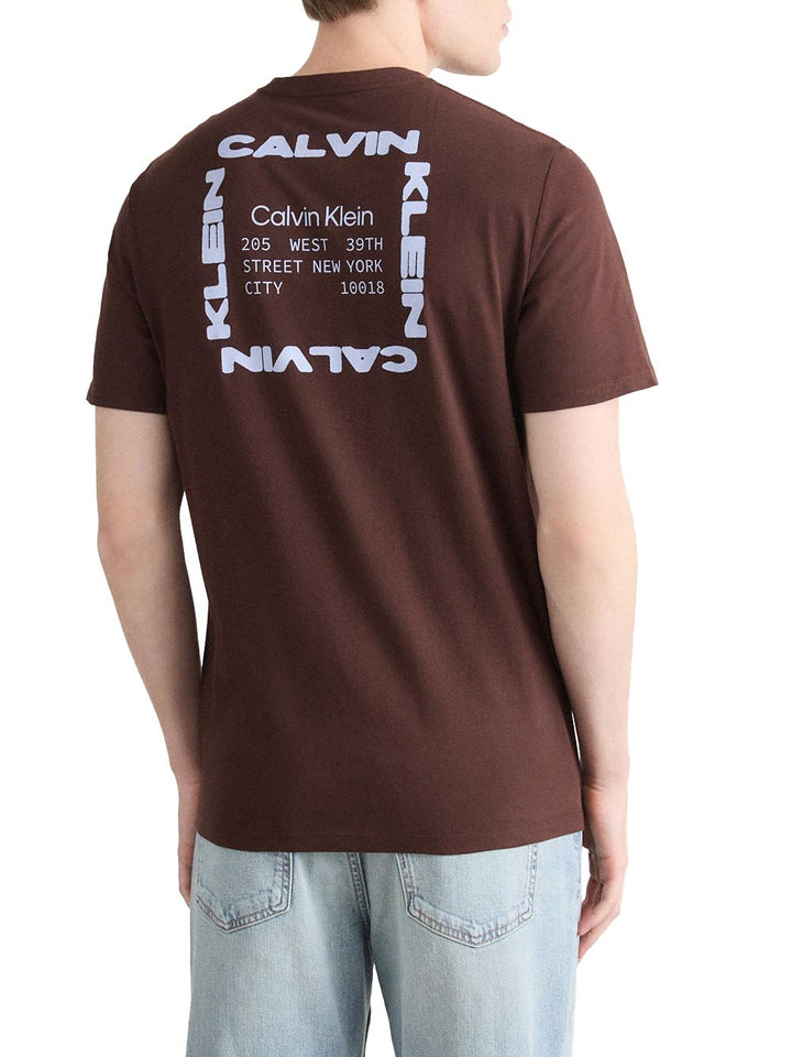 Calvin Klein Jeans T-shirt Uomo Lv14re830g Marrone