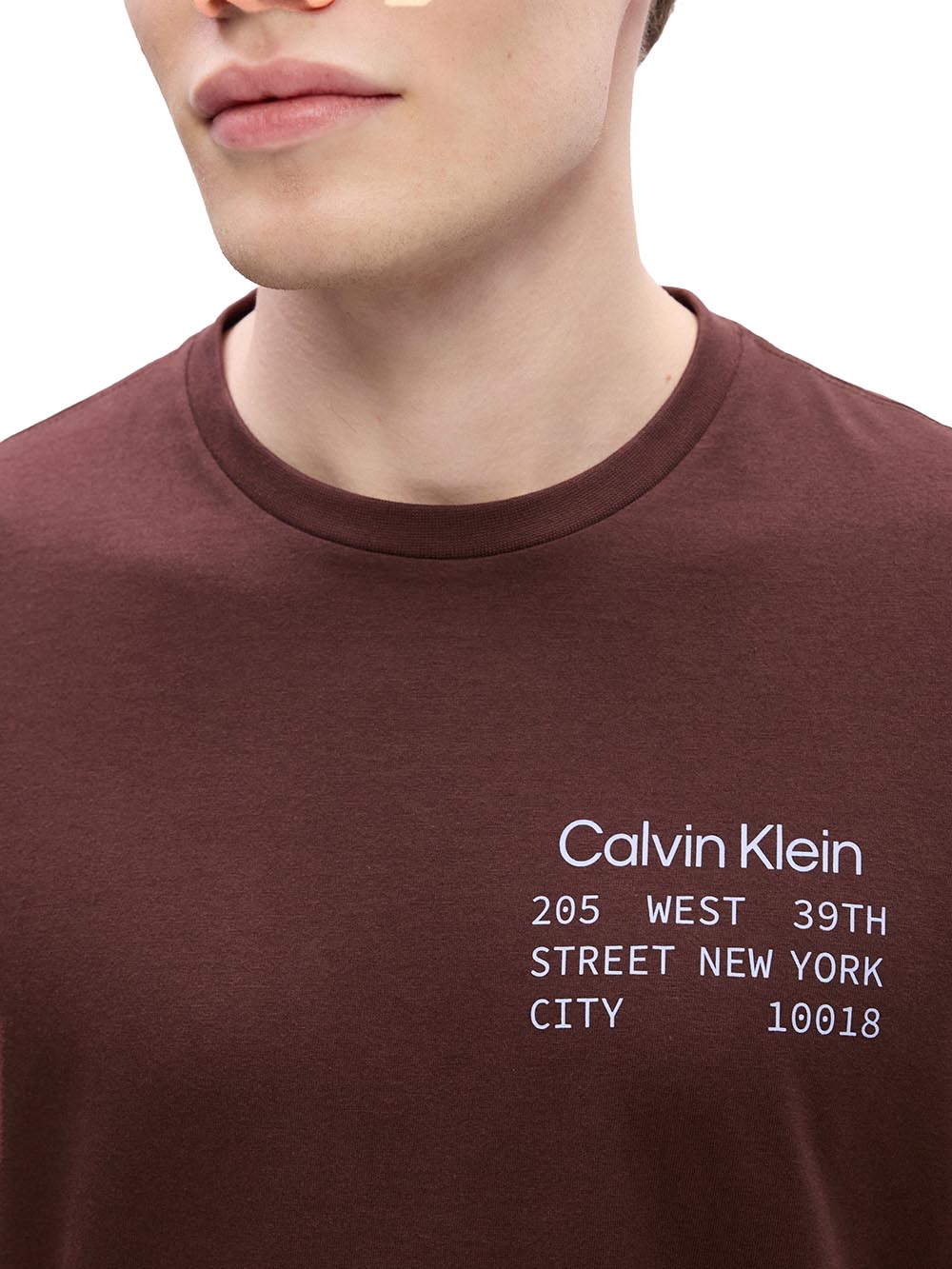 Calvin Klein Jeans T-shirt Uomo Lv14re830g Marrone