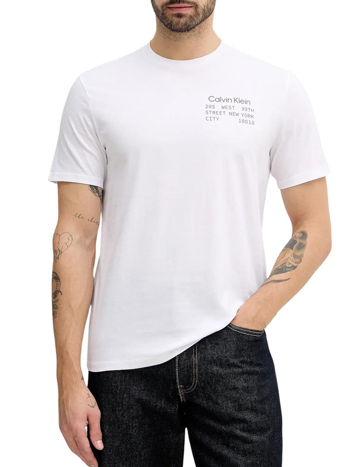 Calvin Klein Jeans T-shirt Uomo Lv14re830g Bianco