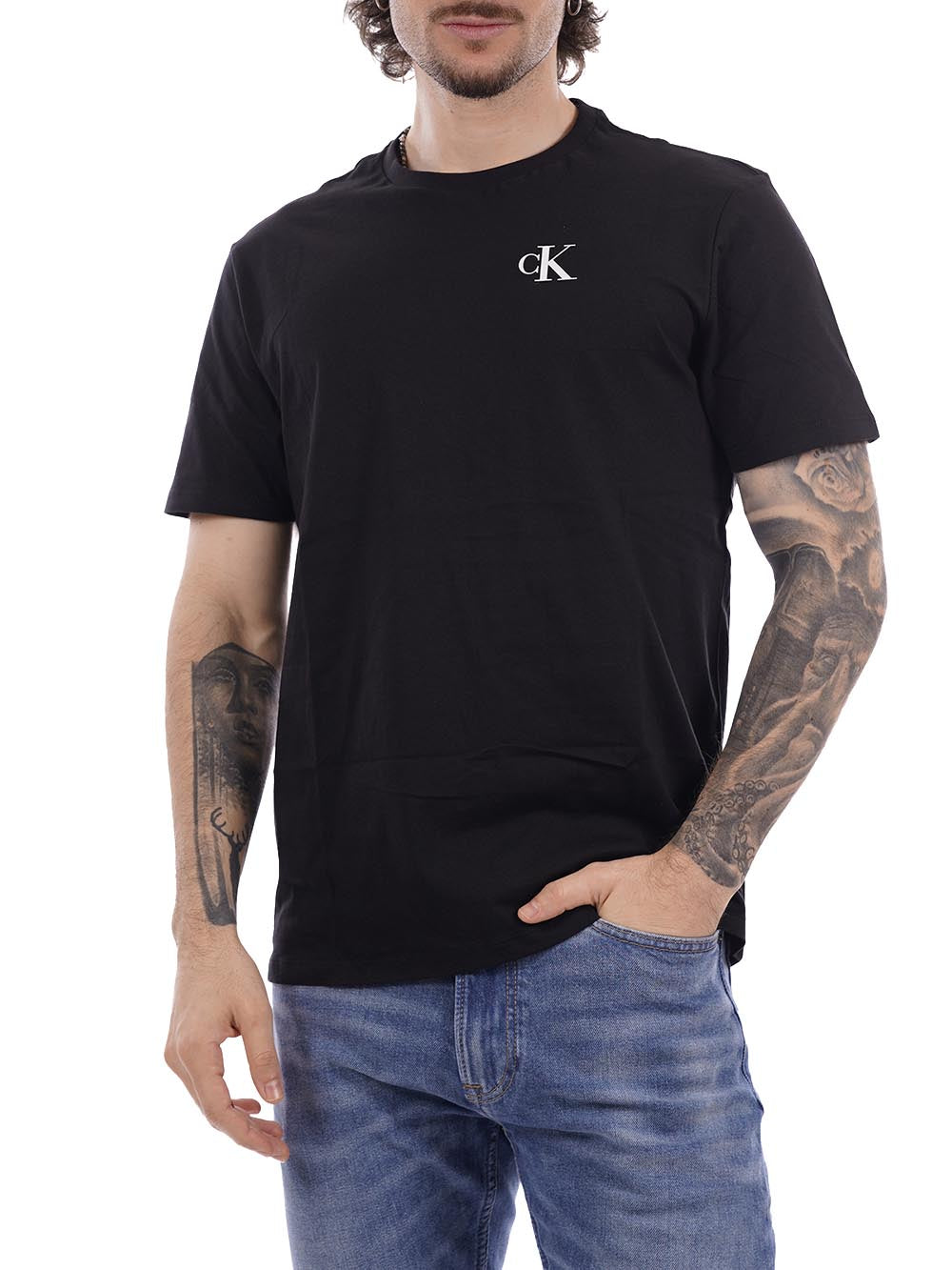ss 30s classic back Calvin Klein Jeans T-shirt Uomo Lv14rf852g Nero