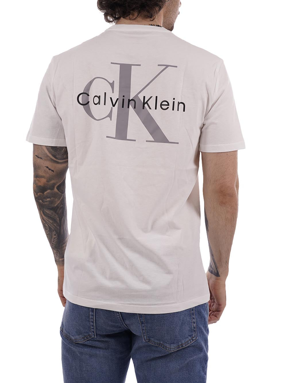 Calvin Klein Jeans T-shirt Uomo Lv14rf852g Bianco