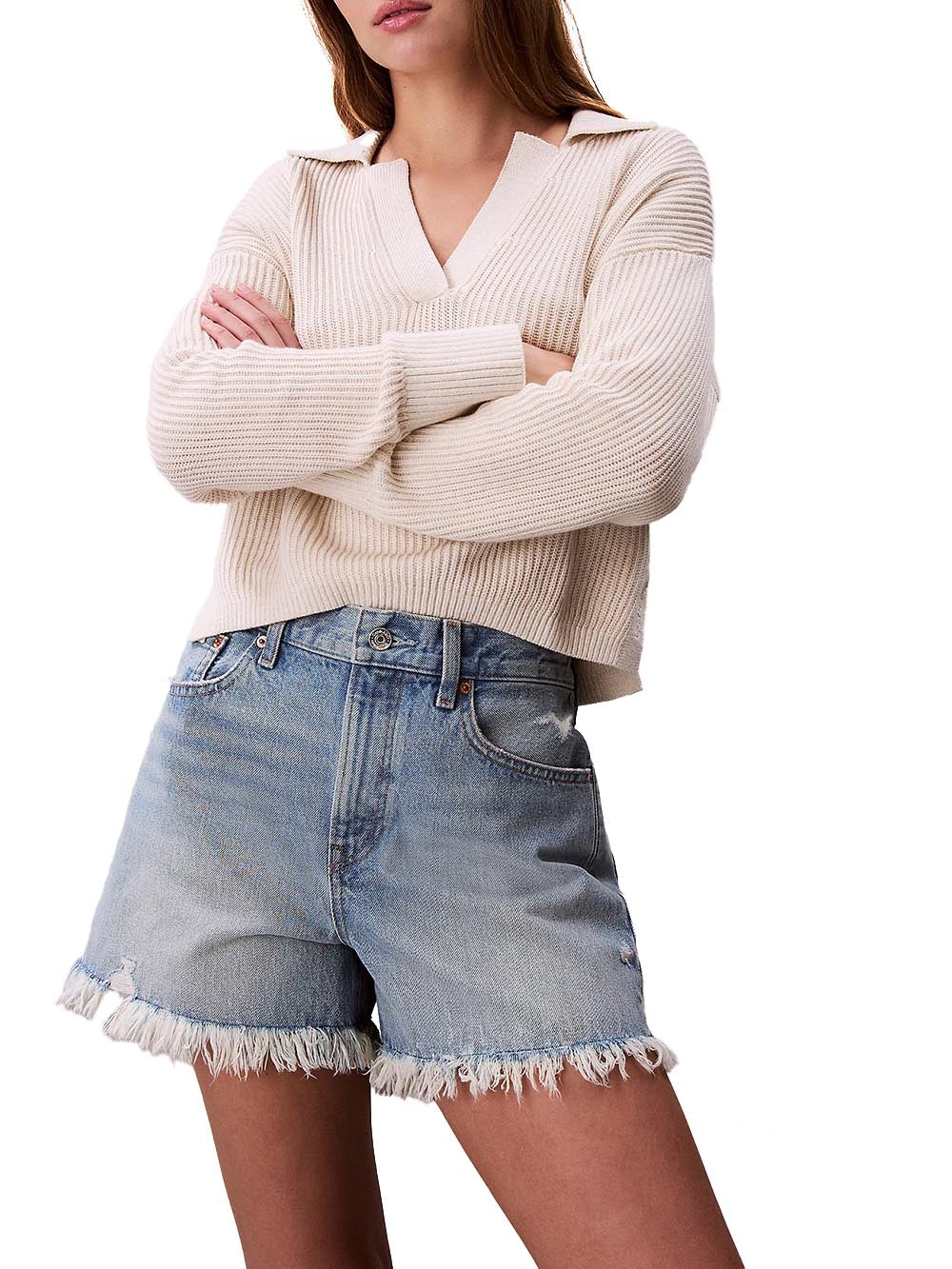 90s short 3 in bardo Calvin Klein Jeans Short Donna Lv047f765g Chiaro