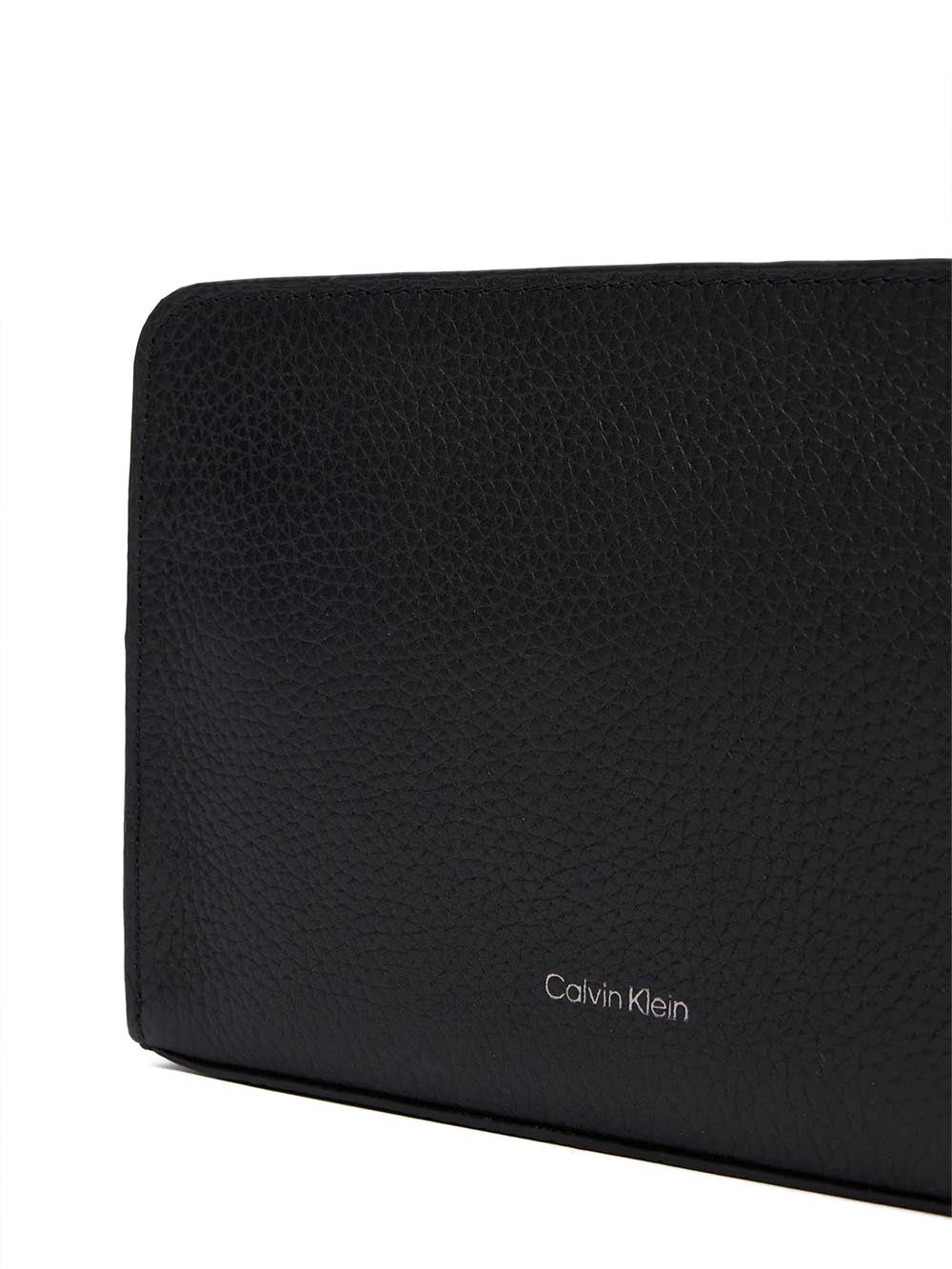 foil emboss small washbag Calvin Klein Pochette Donna Lv04d1153g Nero