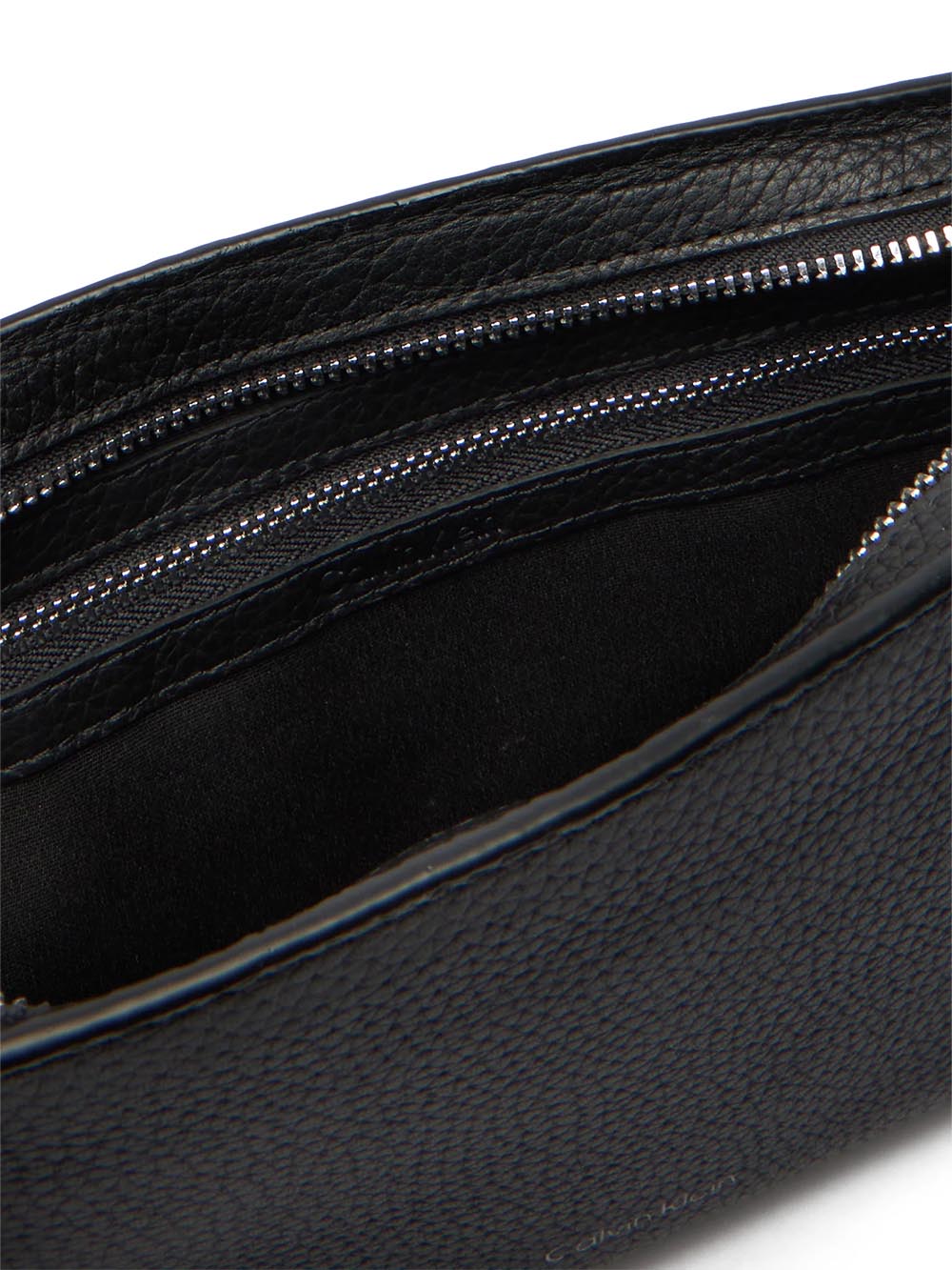 foil emboss small washbag Calvin Klein Pochette Donna Lv04d1153g Nero