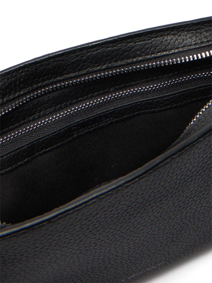 foil emboss small washbag Calvin Klein Pochette Donna Lv04d1153g Nero