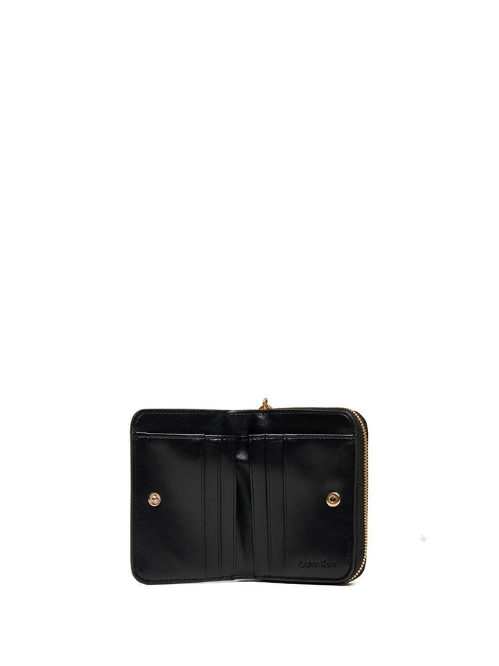 medium flap zip around Calvin Klein Portafogli Donna Lv04f1075g Nero