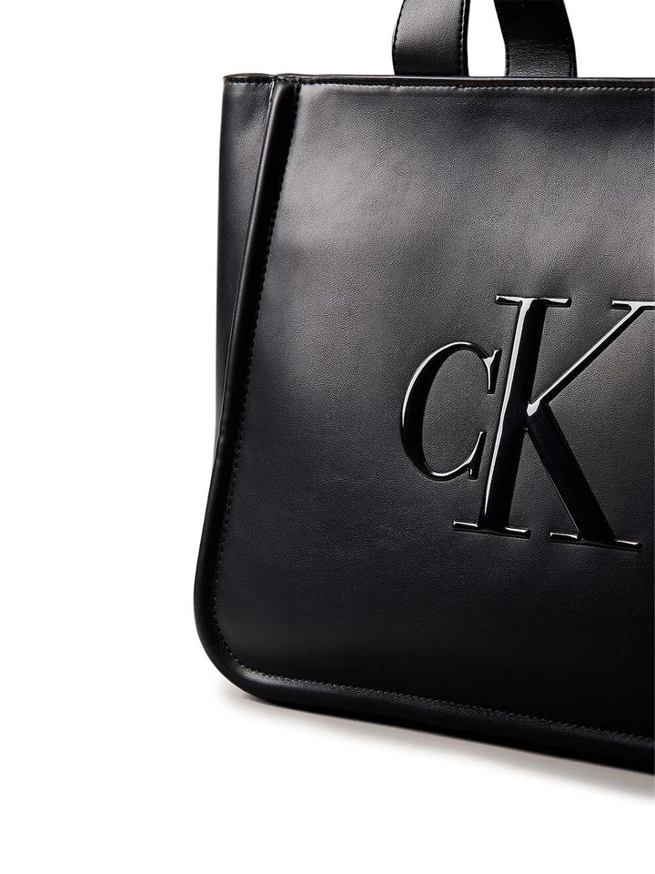 bold ck medium tote Calvin Klein Borsa a Spalla Donna Lv04f3218g Nero