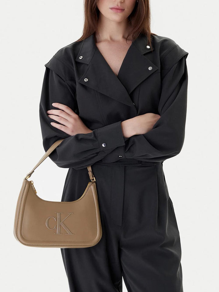 bold ck small shoulder bag Calvin Klein Borsa a Spalla Donna Lv04f3230g Tortora