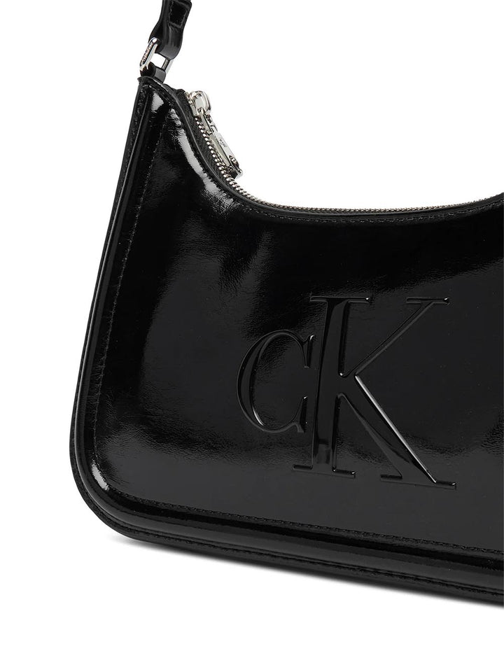 bold ck metallic shoulder bag Calvin Klein Borsa a Spalla Donna Lv04f3332g Nero