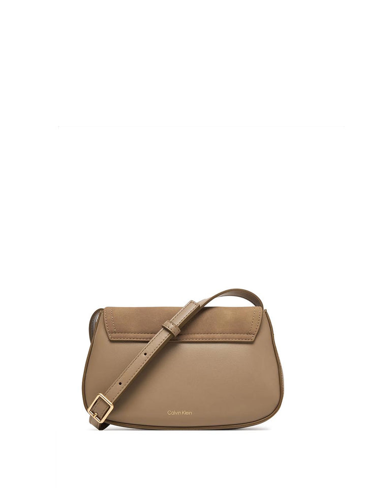 ck brushed flap camera bag Calvin Klein Borsa a Tracolla Donna Lv04f3409g Tortora