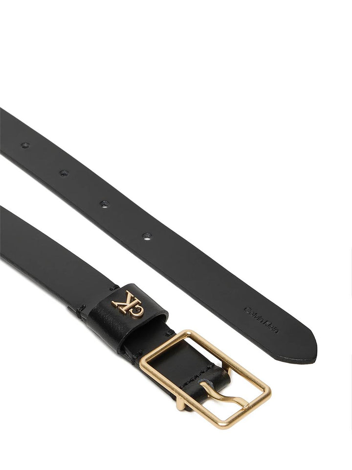 square buckle ck loop 25mm Calvin Klein Cinta Donna Lv04f7050g Nero oro