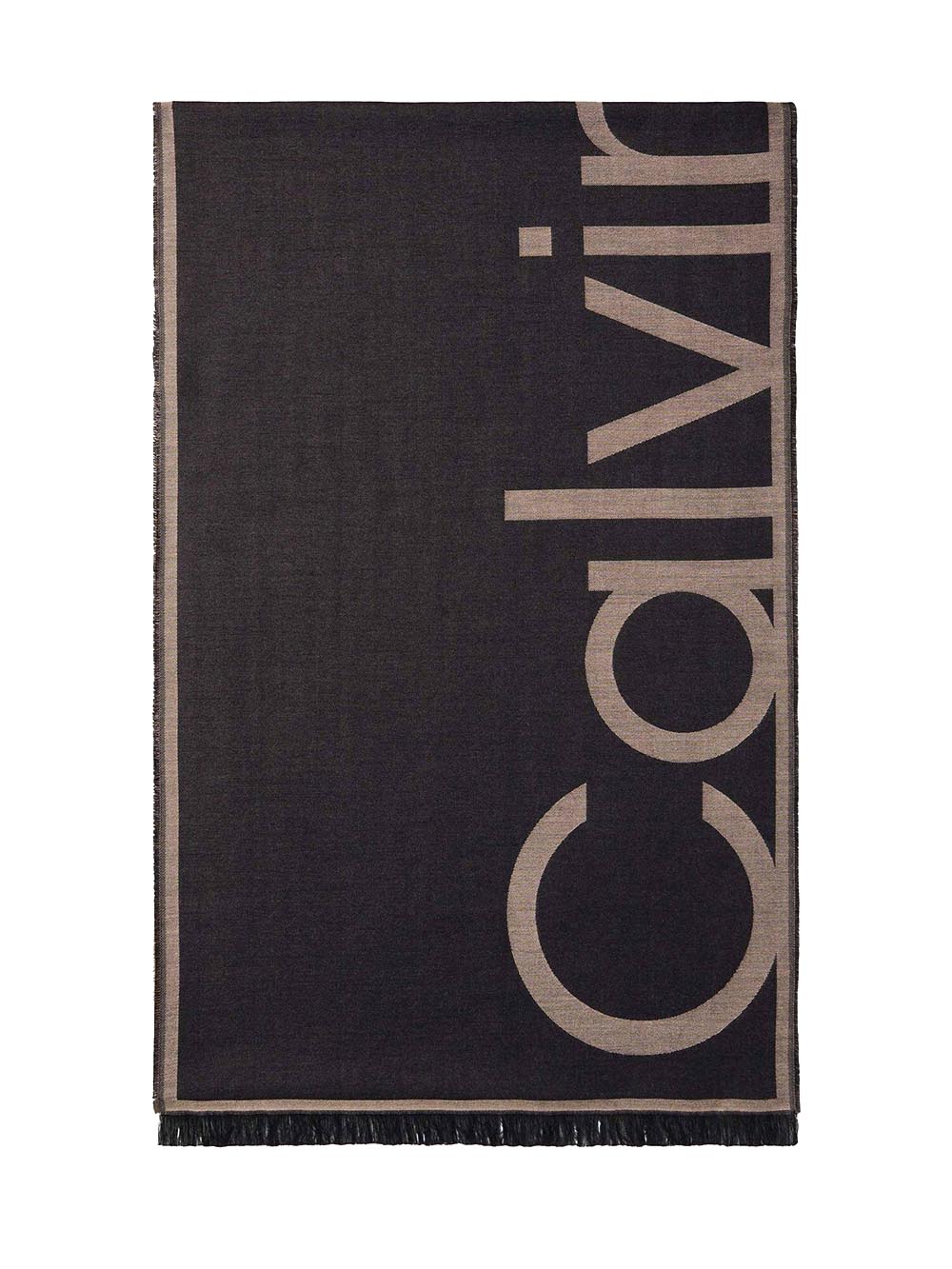 oversized logo lw jacquard sto Calvin Klein Foulard Donna Lv04f8066g Nero
