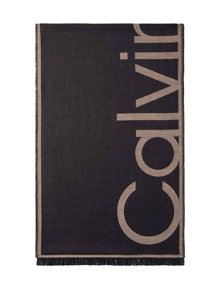oversized logo lw jacquard sto Calvin Klein Foulard Donna Lv04f8066g Nero
