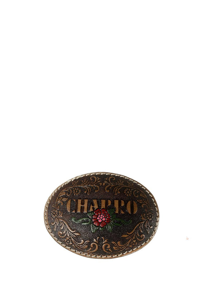a placca dipinta a mano EL CHARRO Fibbia Unisex F31 Marrone