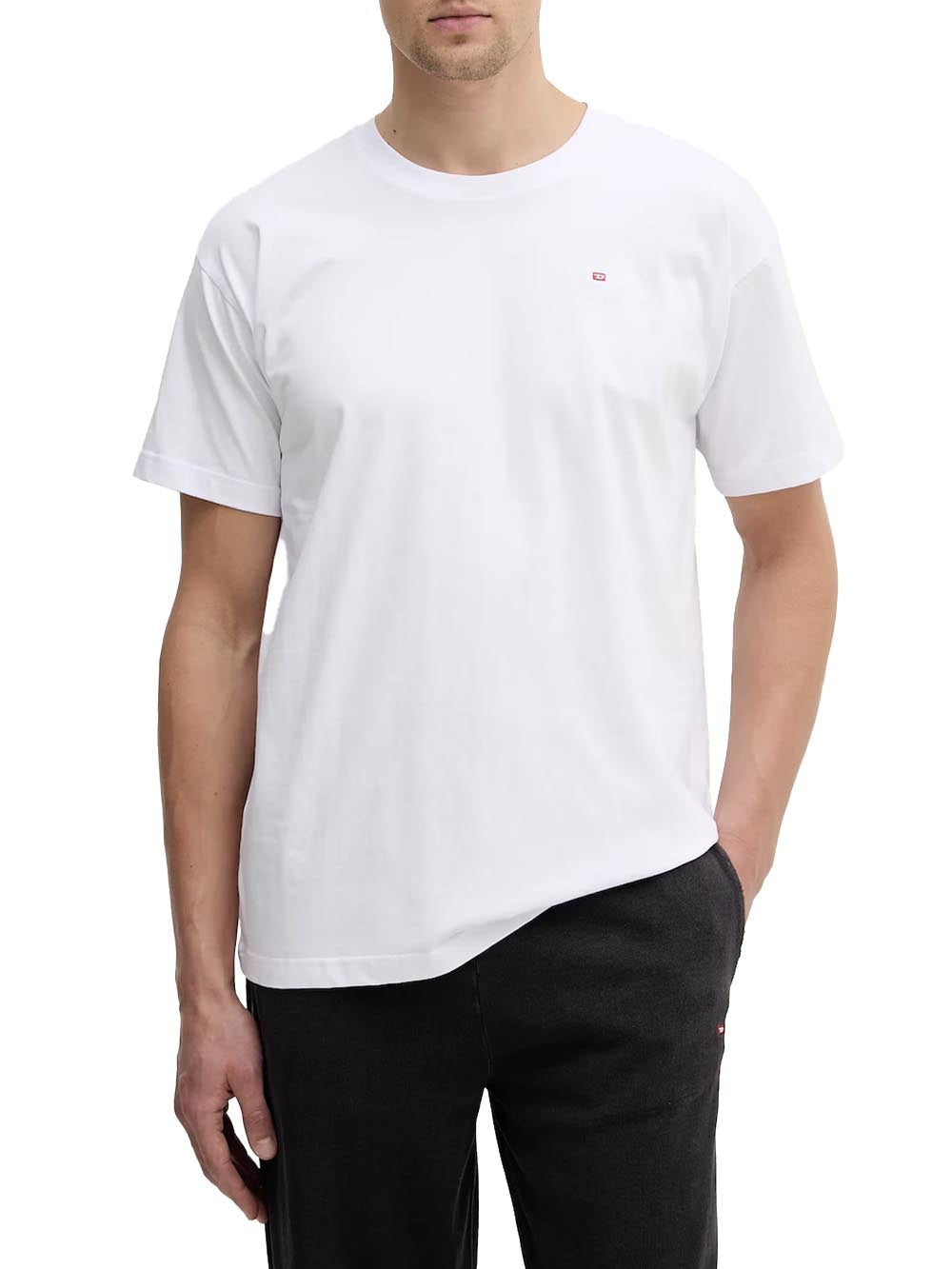 Diesel T-shirt Uomo A20198 0niax Bianco