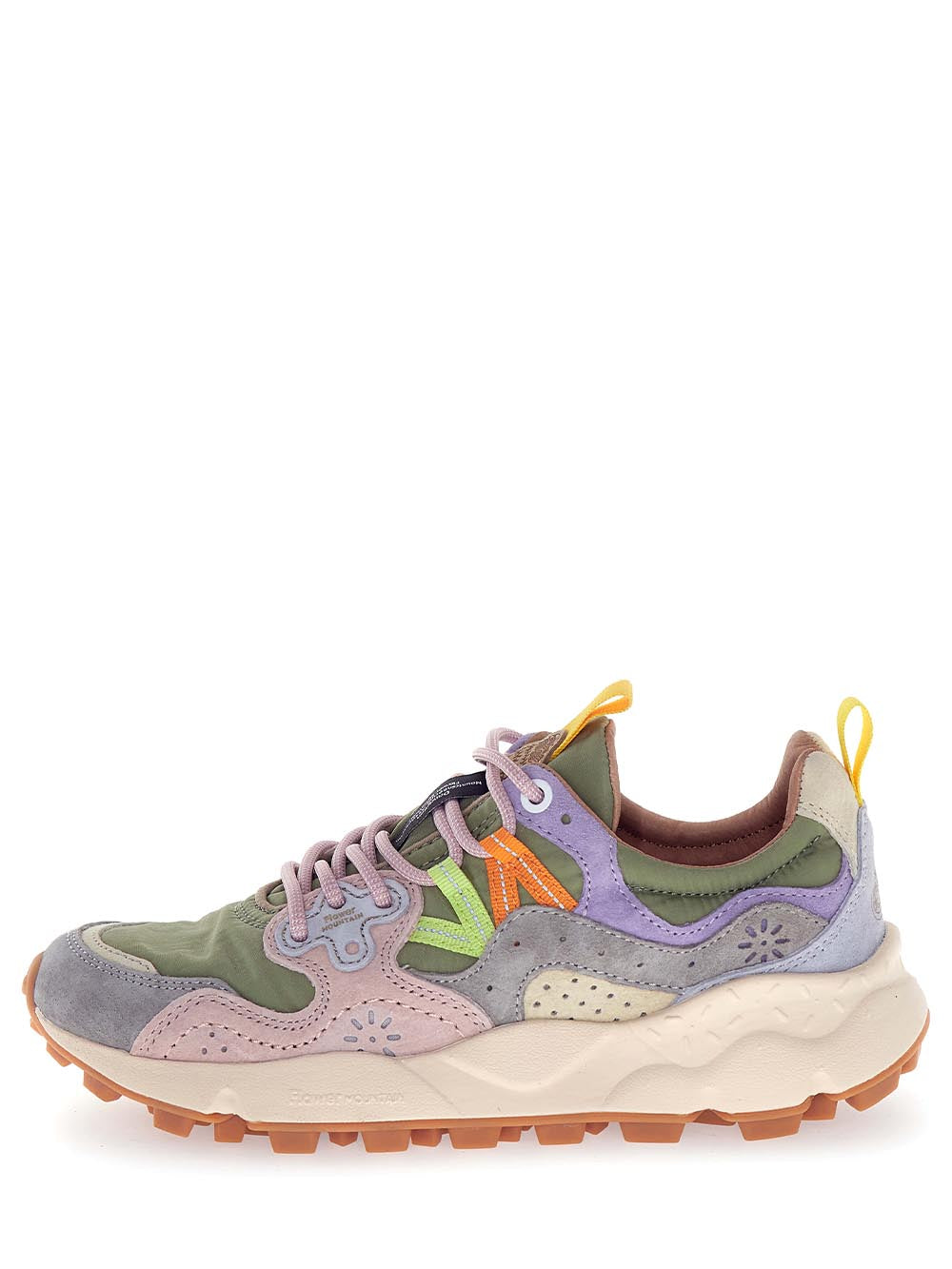 YAMANO 3 WOMAN Flower Mountain Sneaker Donna 2017817.01 Grigio/rosa/verde militare