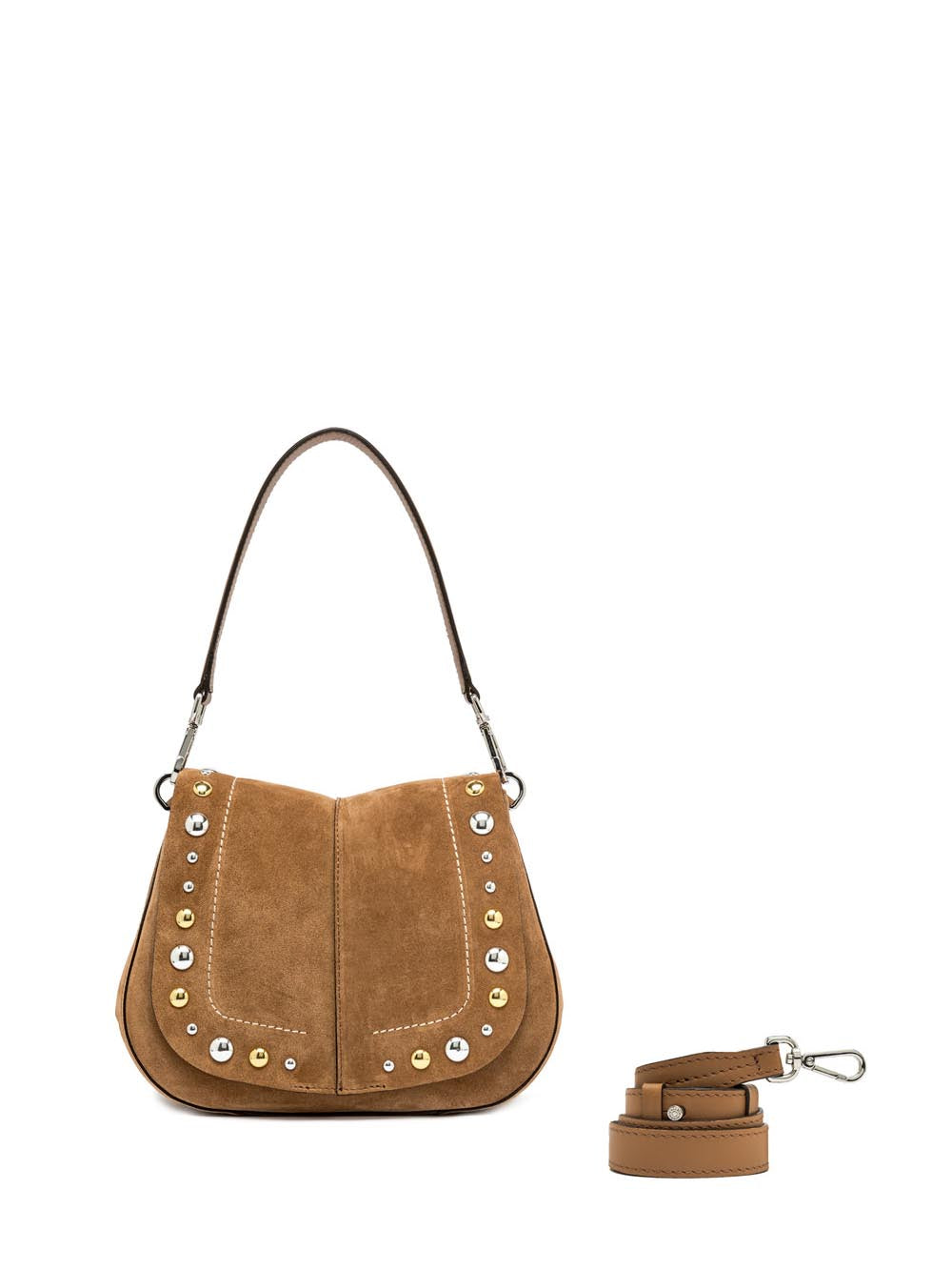 helena round Gianni Chiarini Borsa a Tracolla Donna Bs 12386 Cmbrc Caramello
