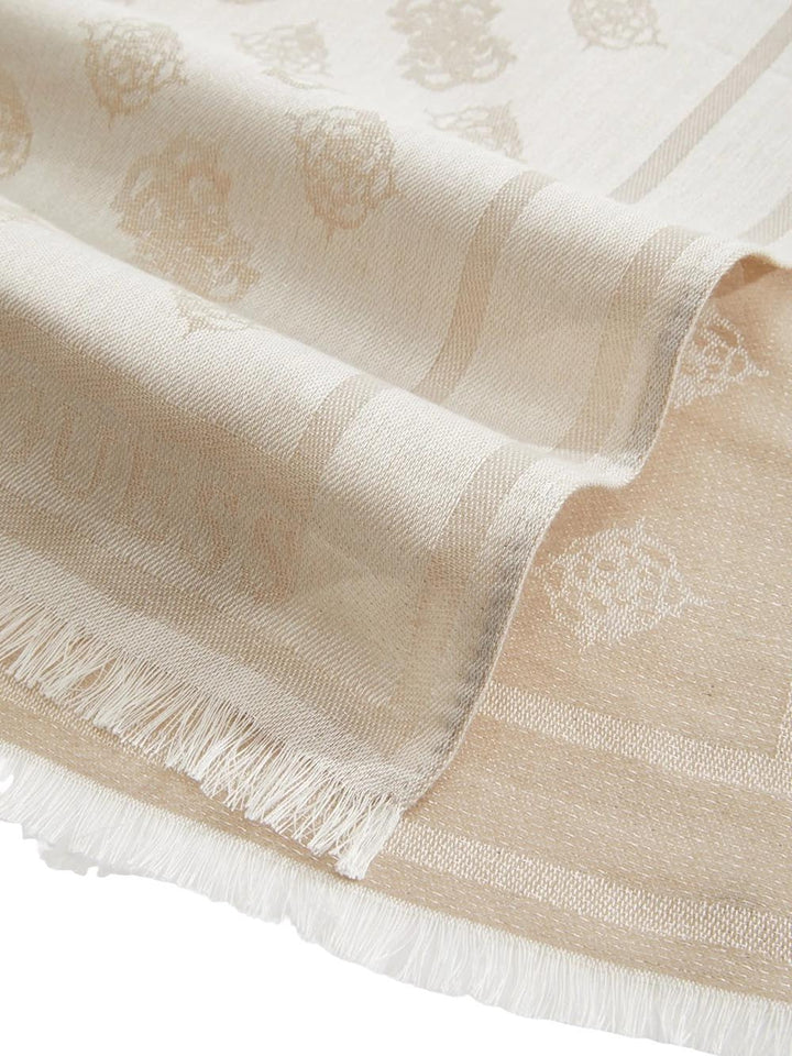 ZALINA SCARF 70X180 Guess Foulard Donna Aw5467 Pol03 Avorio