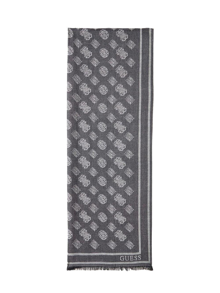 ZALINA SCARF 70X180 Guess Foulard Donna Aw5467 Pol03 Nero