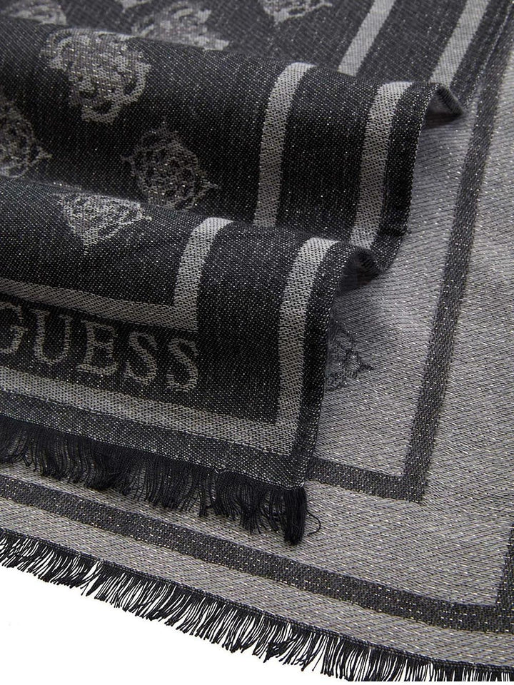 ZALINA SCARF 70X180 Guess Foulard Donna Aw5467 Pol03 Nero