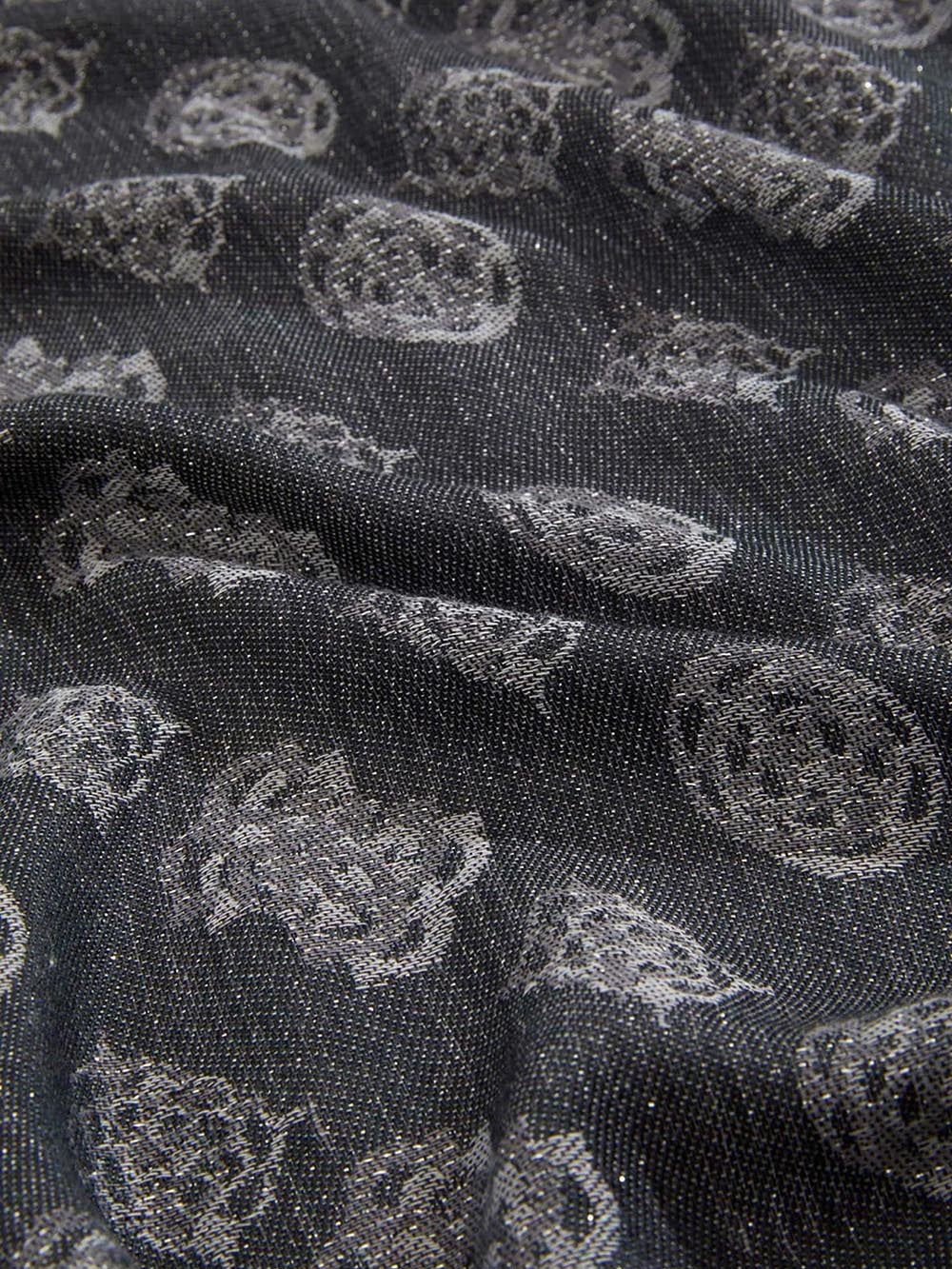 ZALINA SCARF 70X180 Guess Foulard Donna Aw5467 Pol03 Nero