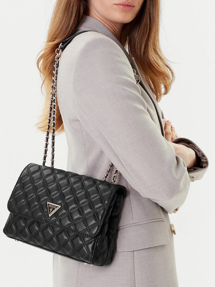 CRUISE VIBE TOP ZIP Guess Borsa a Spalla Donna Hwqg96 73200 Nero