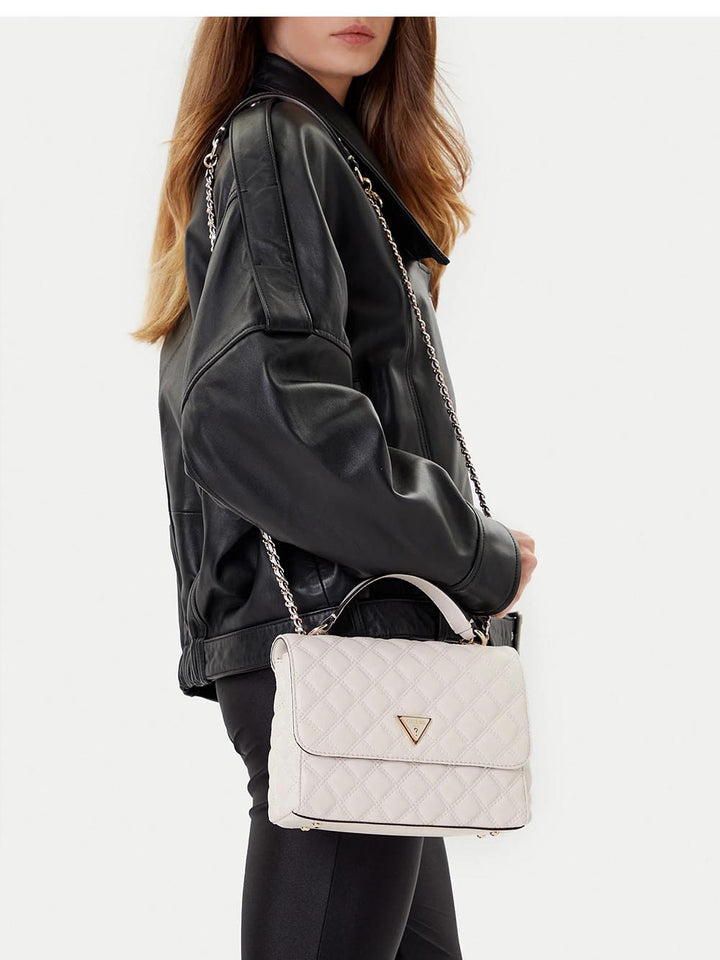 CRUISE VIBE TOP ZIP Guess Borsa a Spalla Donna Hwqg96 73200 Panna