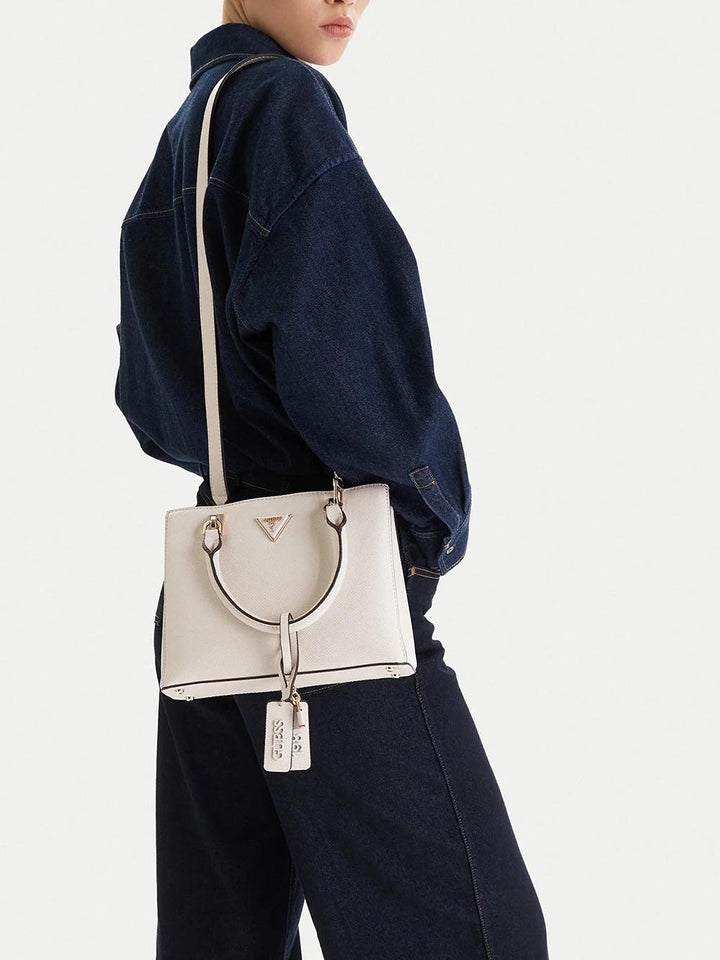 BRAMINA SMALL SATCHE Guess Borsa a Mano Donna Hwzg96 72050 Avorio