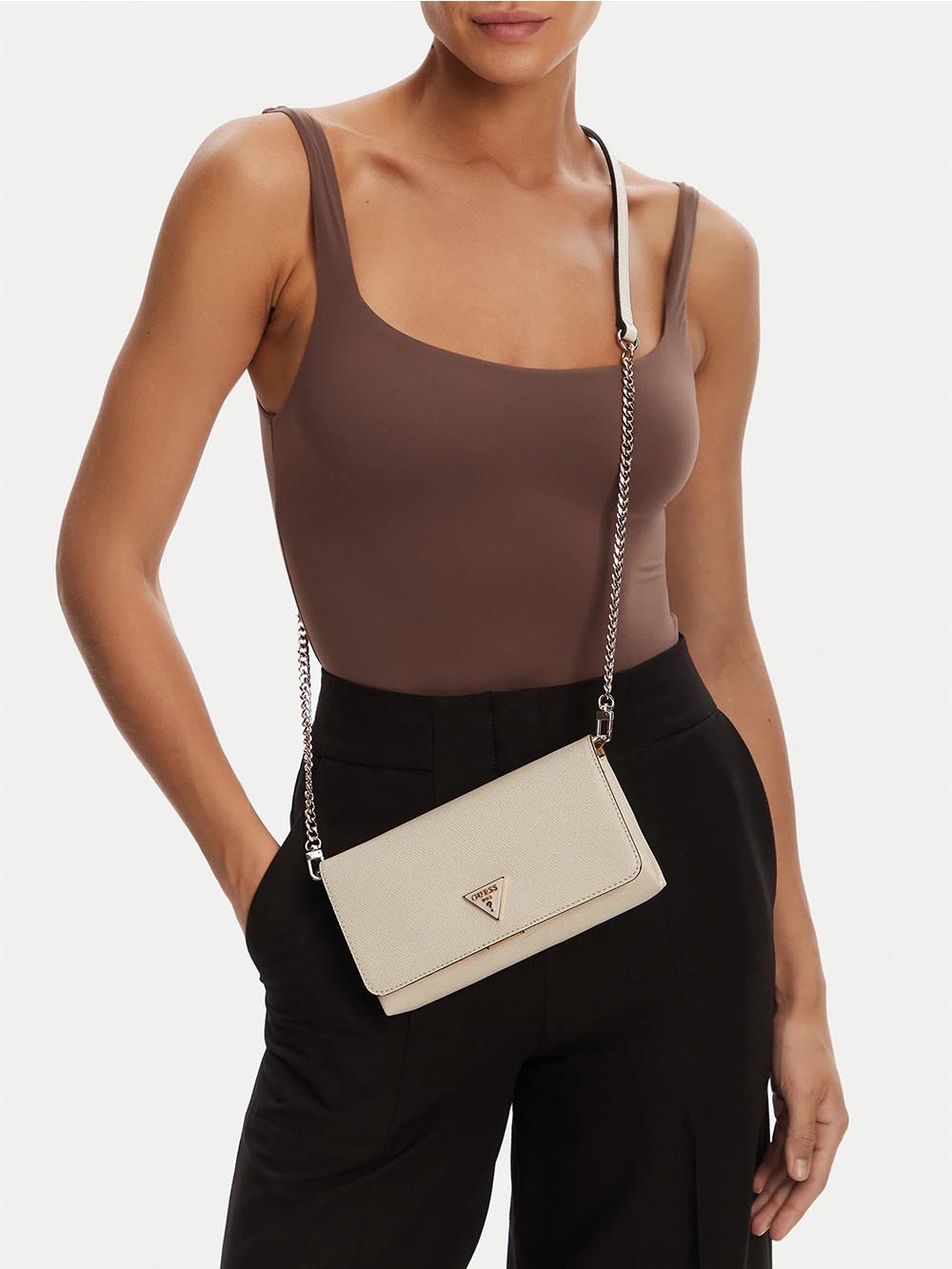 BRAMINA SMALL SATCHE Guess Borsa a Tracolla Donna Hwzg96 72750 Avorio