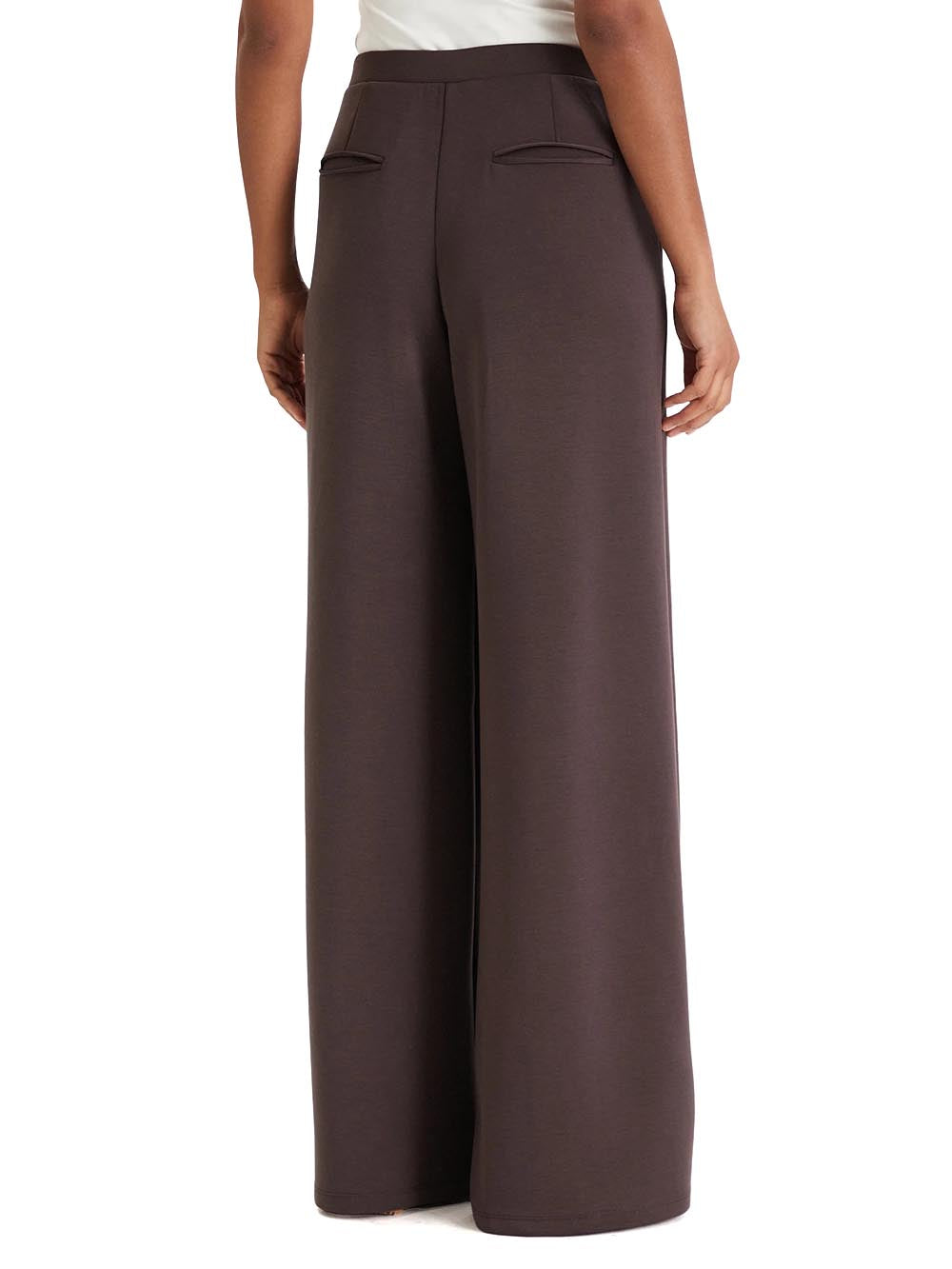 OLYMPE WIDE LEG PANT Guess Pantalone Donna V4yb07 Kcay2 Marrone