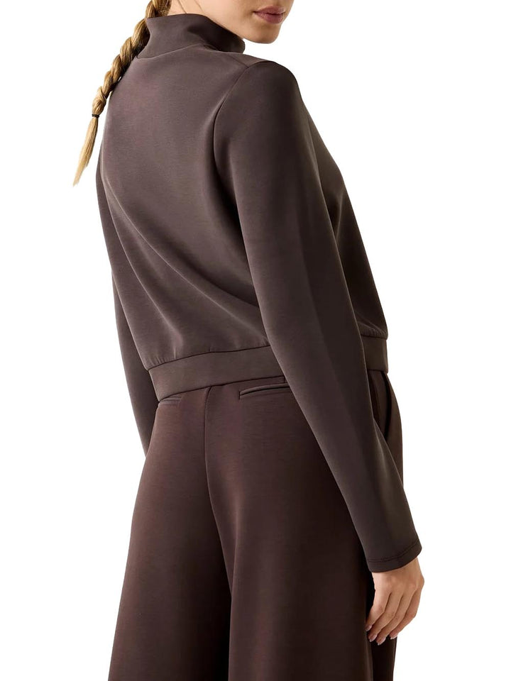 OLYMPE HIGH NECK SWE Guess Felpa Donna V4yq05 Kcay2 Marrone