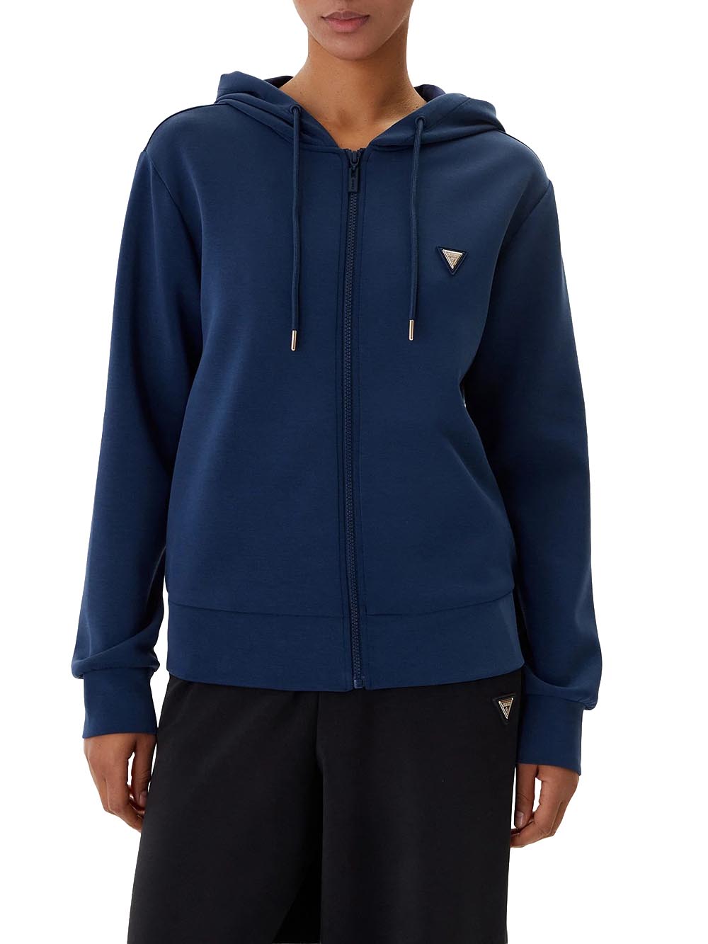 OLYMPE FULL ZIP HOOD Guess Felpa Donna V4yq06 Kcay2 Blu