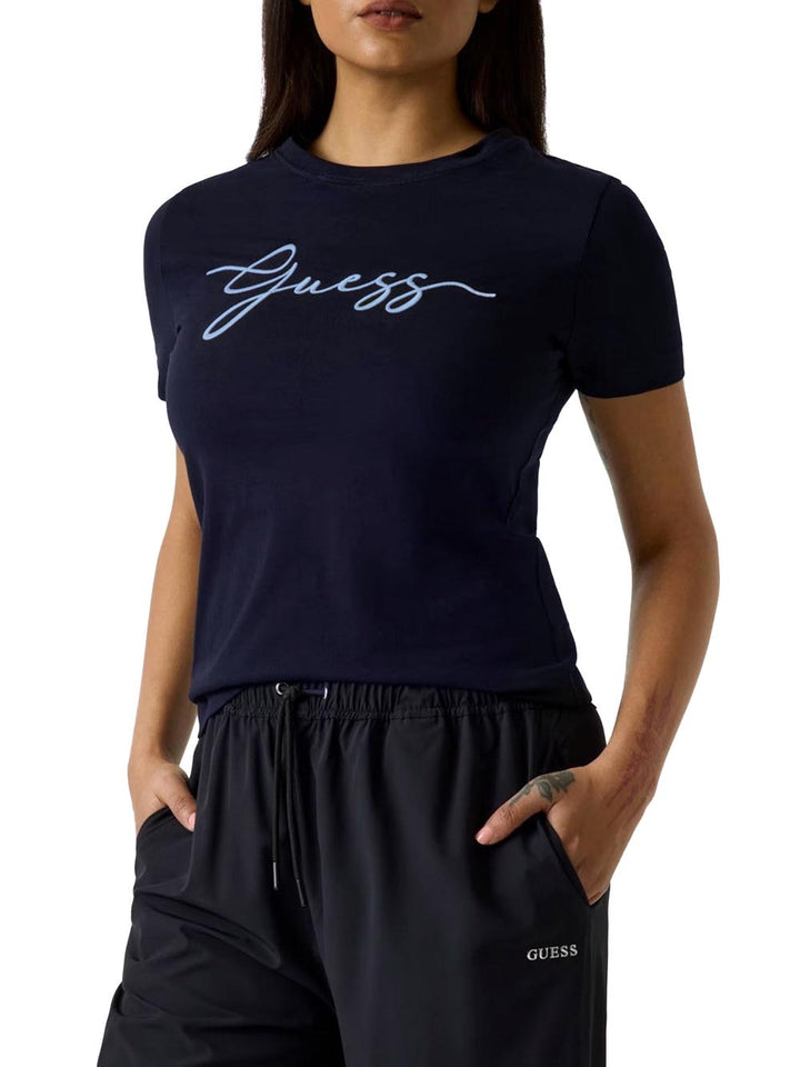 CIRCE SS CN T-SHIRT Guess T-shirt Donna V6gi01 K2962 Blu