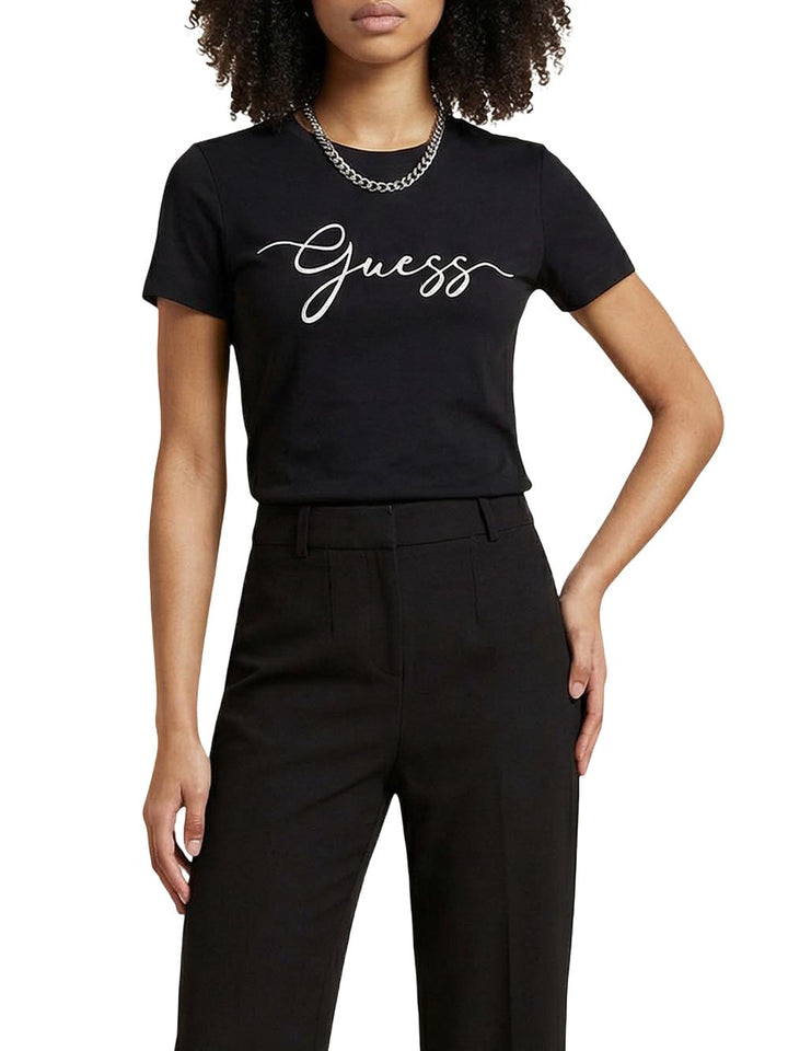CIRCE SS CN T-SHIRT Guess T-shirt Donna V6gi01 K2962 Nero