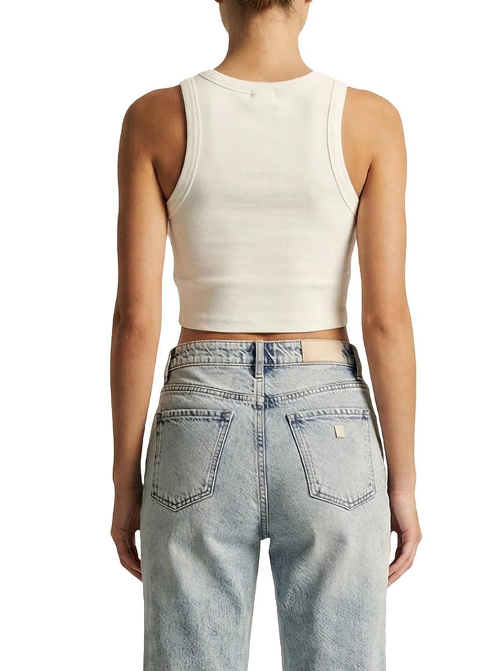 SILVY RIB TANK TOP Guess Top Donna V6gp07 K2987 Panna