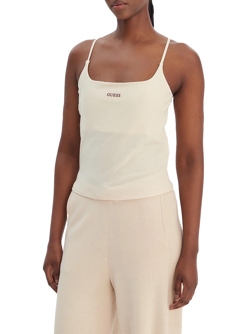 JASMINE TOP Guess Top Donna V6gp18 K3470 Vaniglia