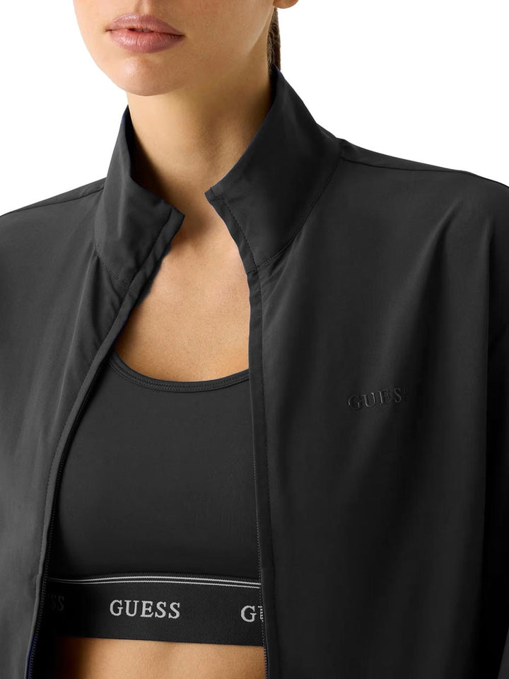 SELENE FULL ZIP JACK Guess Felpa Donna V6gq11 W1791 Nero