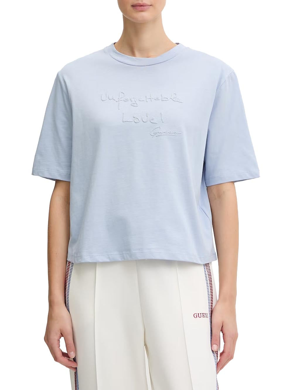 SOPHIE CN SS T-SHIRT Guess T-shirt Donna V6ri09 I3z14 Celeste