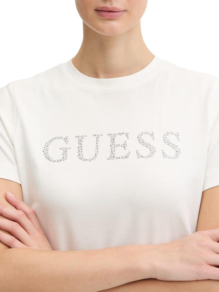 OCTAVIA RN SS T-SHIR Guess T-shirt Donna V6ri20 J1314 Panna