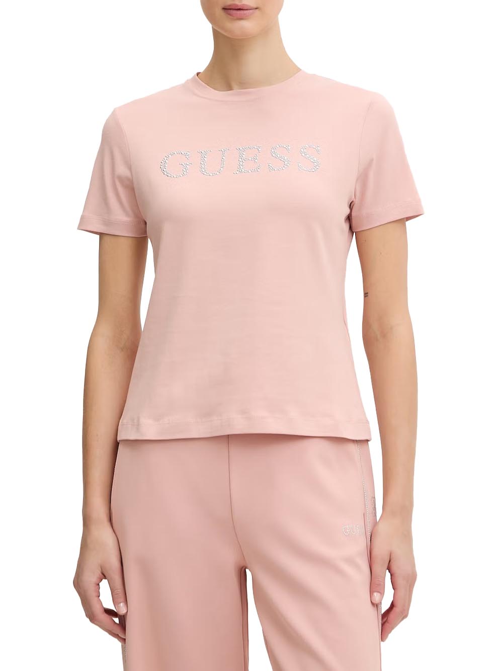 OCTAVIA RN SS T-SHIR Guess T-shirt Donna V6ri20 J1314 Rosa