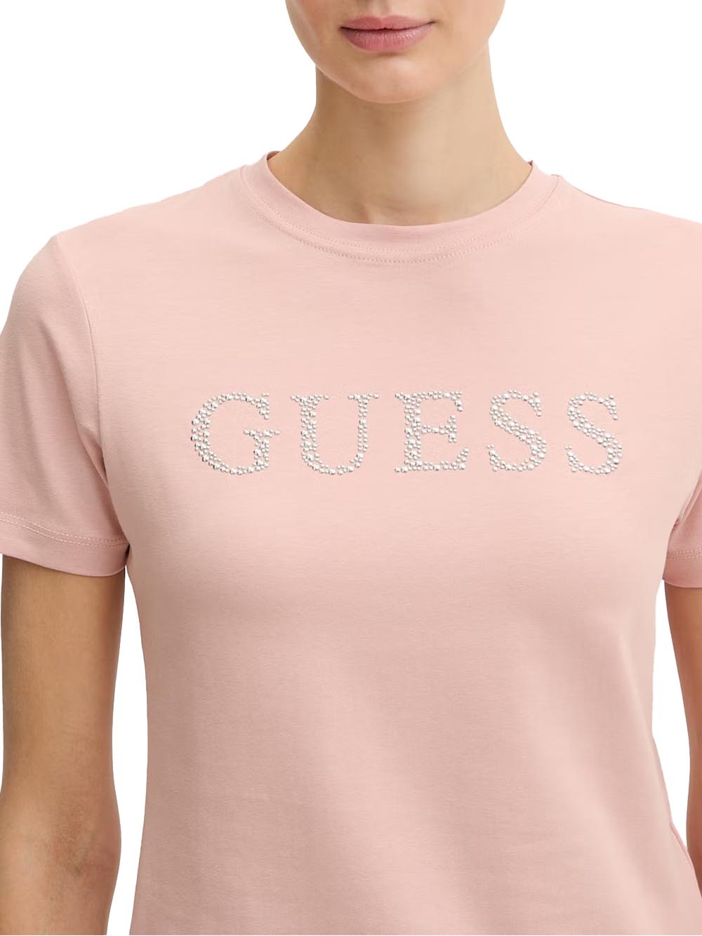 OCTAVIA RN SS T-SHIR Guess T-shirt Donna V6ri20 J1314 Rosa