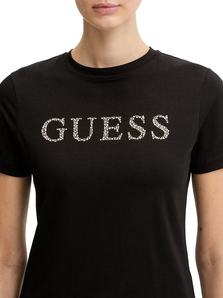 OCTAVIA RN SS T-SHIR Guess T-shirt Donna V6ri20 J1314 Nero