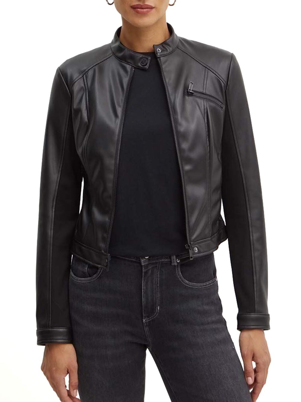 NEW FIAMMETTA JACKET Guess Giubbino Donna W4yl04 We480 Nero