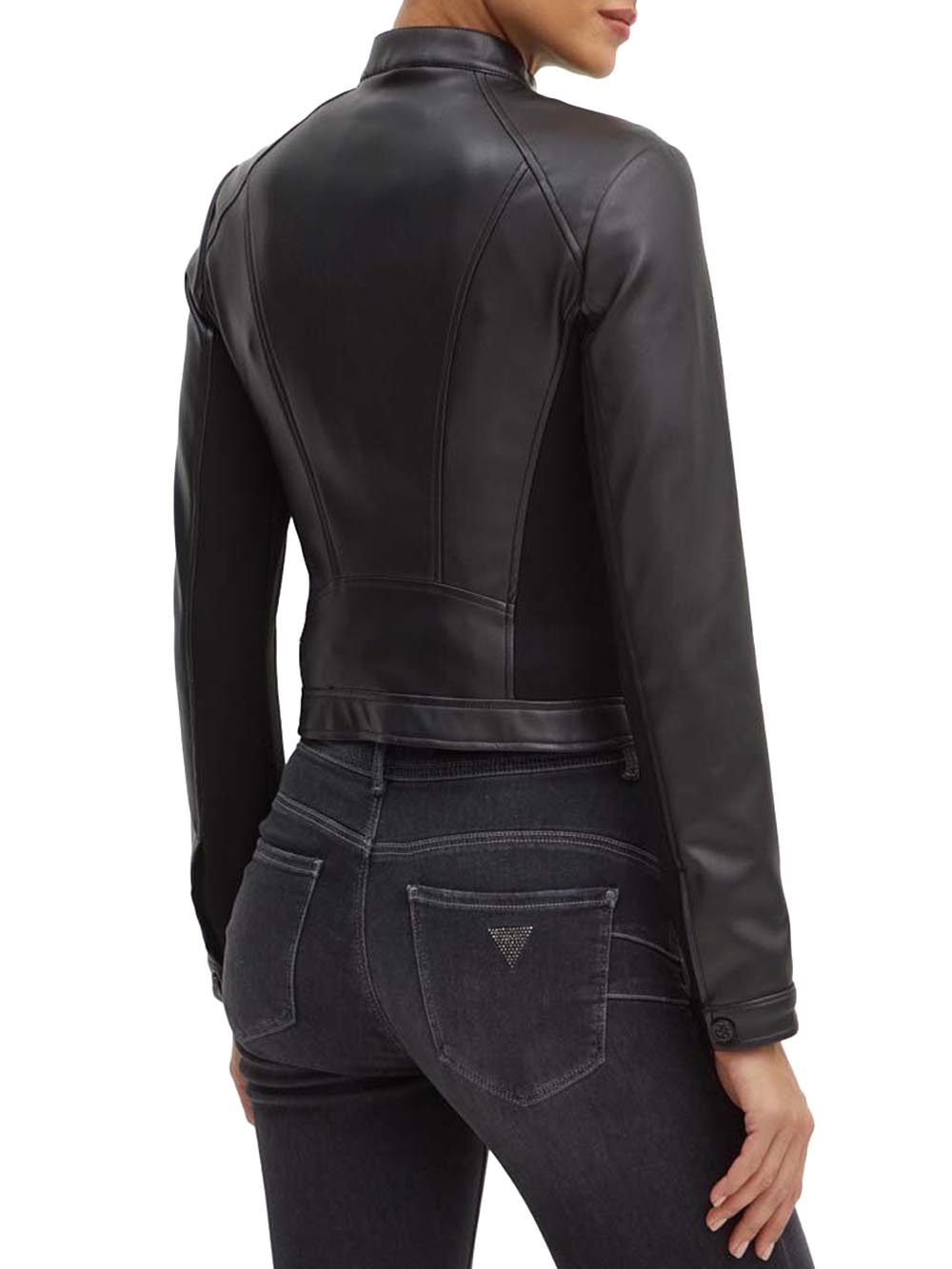 NEW FIAMMETTA JACKET Guess Giubbino Donna W4yl04 We480 Nero