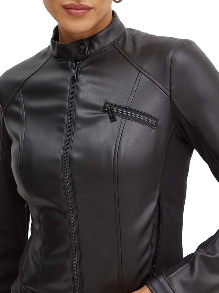 NEW FIAMMETTA JACKET Guess Giubbino Donna W4yl04 We480 Nero